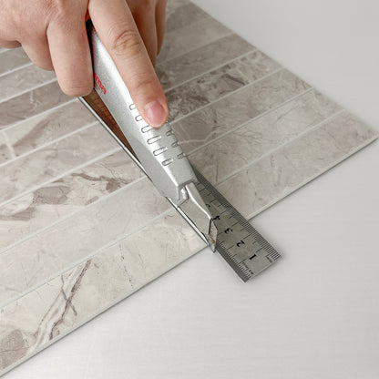 Kit Kat Stick on Composite Tile - Natural Marble