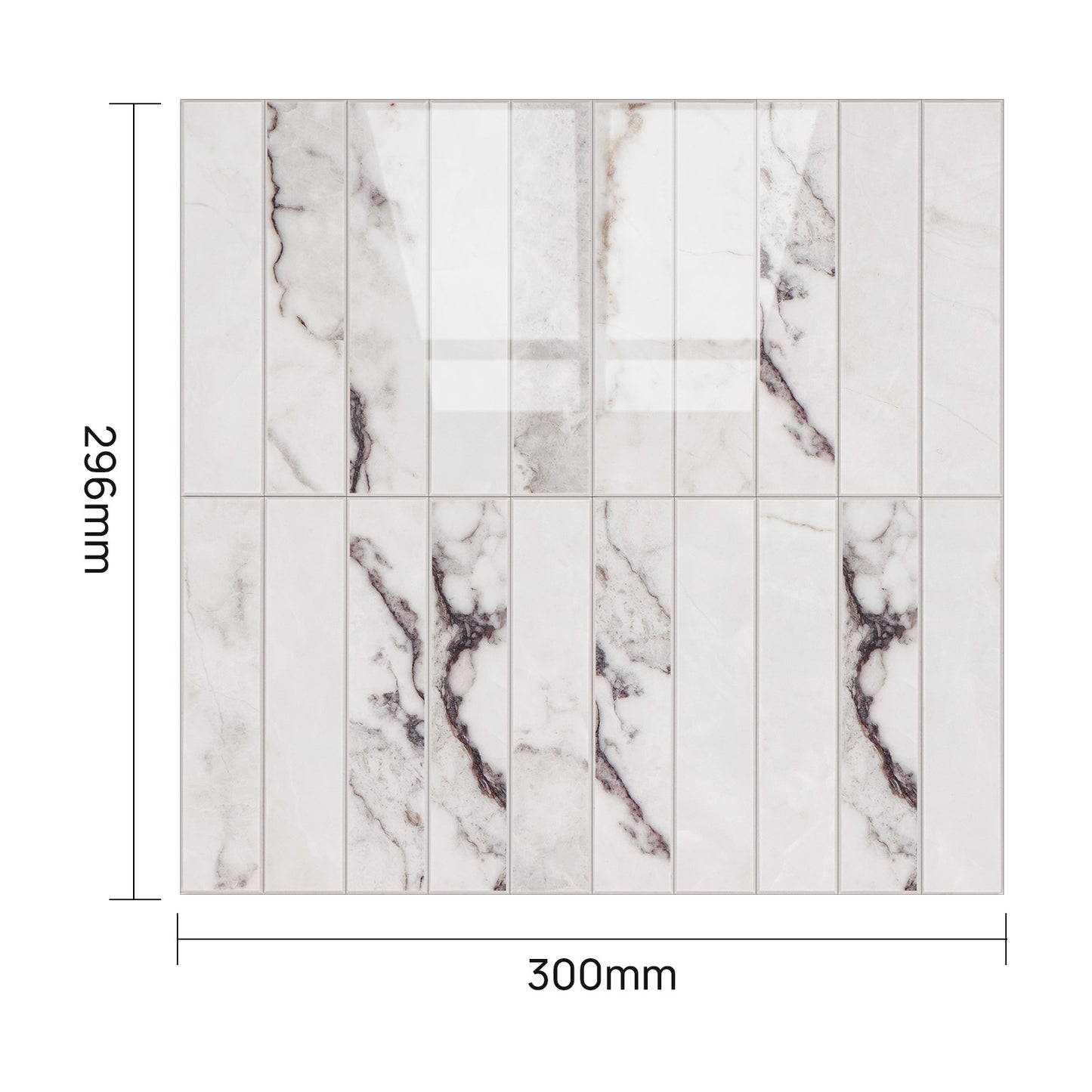 Kit Kat Stick on Composite Tile - New York Honed