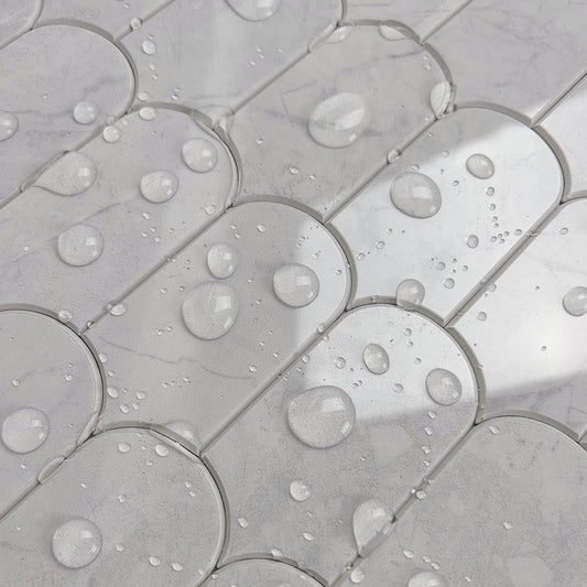 Feather Stick on Composite Tile - Gloss Marble