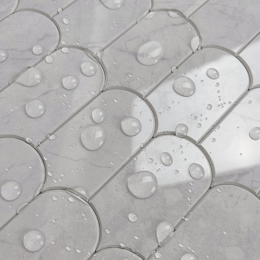 Feather Stick on Composite Tile - Gloss Marble