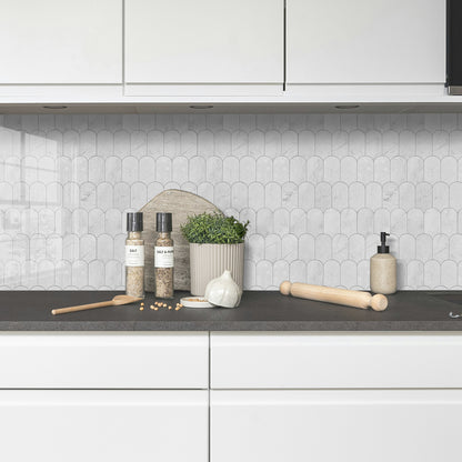 Feather Stick on Composite Tile - Gloss Marble