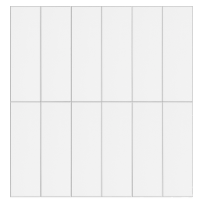 Large Kit Kat Stick on Composite Tile - Matte White
