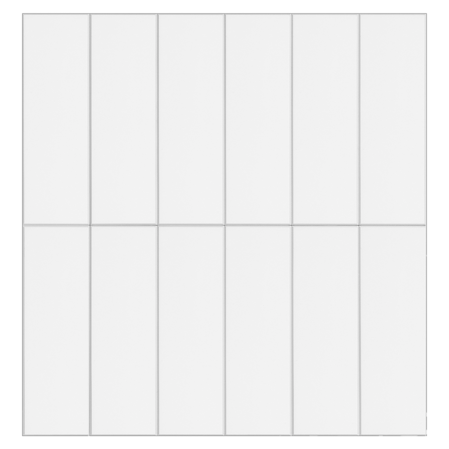 Large Kit Kat Stick on Composite Tile - Matte White