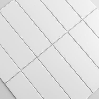 Large Kit Kat Stick on Composite Tile - Matte White