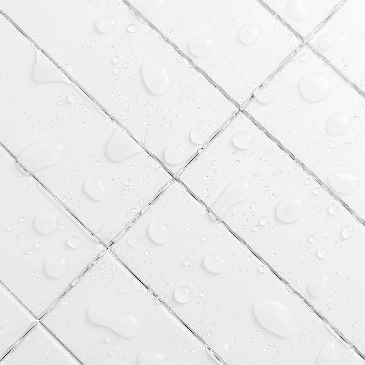 Large Kit Kat Stick on Composite Tile - Matte White
