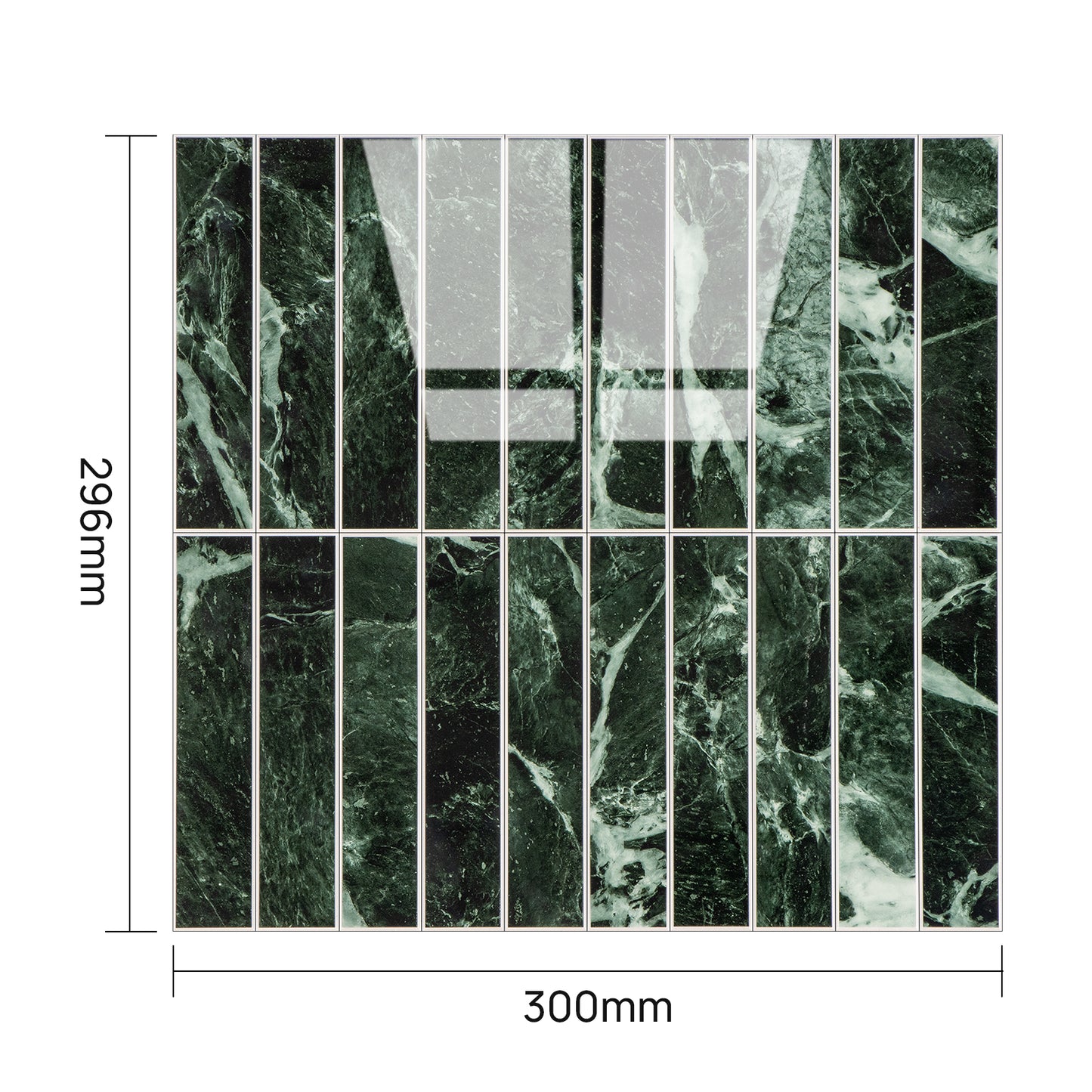 Kit Kat Stick on Composite Tile - Green Verdi