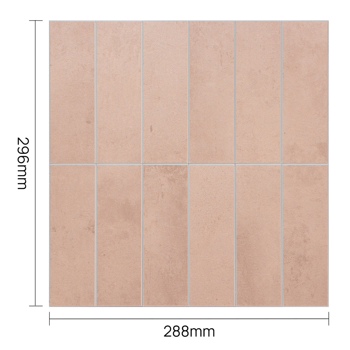 Large Kit Kat Stick on Composite Tile - Matte Clay Beige