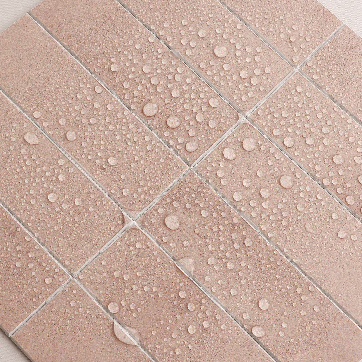 Large Kit Kat Stick on Composite Tile - Matte Clay Beige