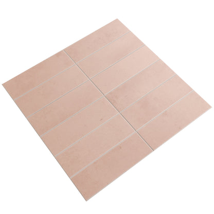 Large Kit Kat Stick on Composite Tile - Matte Clay Beige
