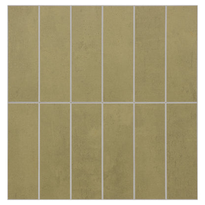 Large Kit Kat Stick on Composite Tile - Matte Olive Green