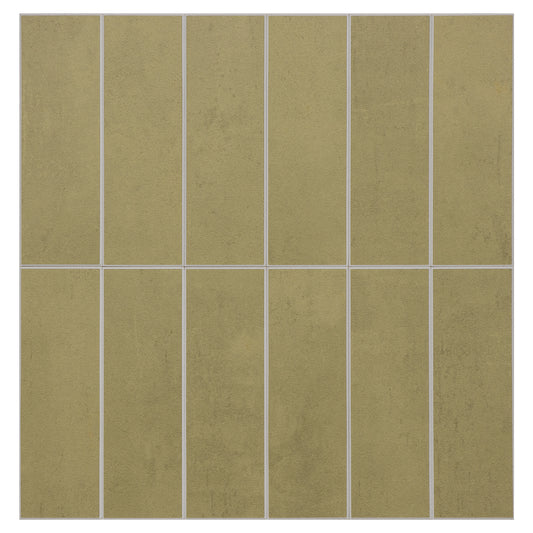 Large Kit Kat Stick on Composite Tile - Matte Olive Green