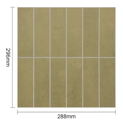 Large Kit Kat Stick on Composite Tile - Matte Olive Green