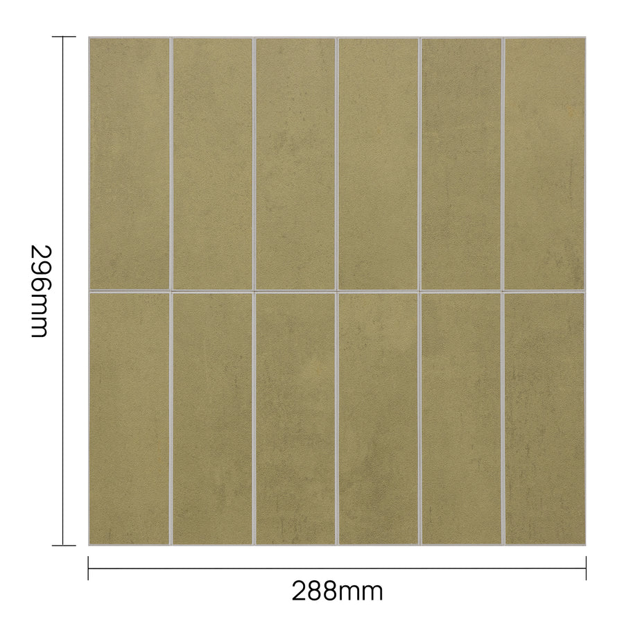 Large Kit Kat Stick on Composite Tile - Matte Olive Green