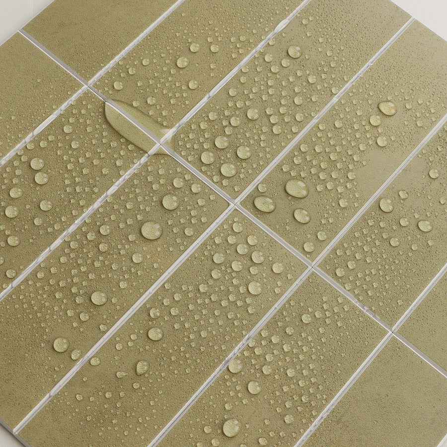 Large Kit Kat Stick on Composite Tile - Matte Olive Green
