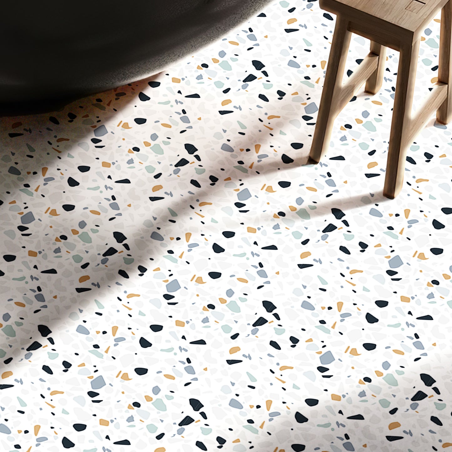 Vinyl Floor Stick on Tile - Terrazzo