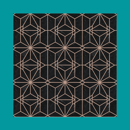 Vinyl Floor Stick on Tile - Dark Geometric