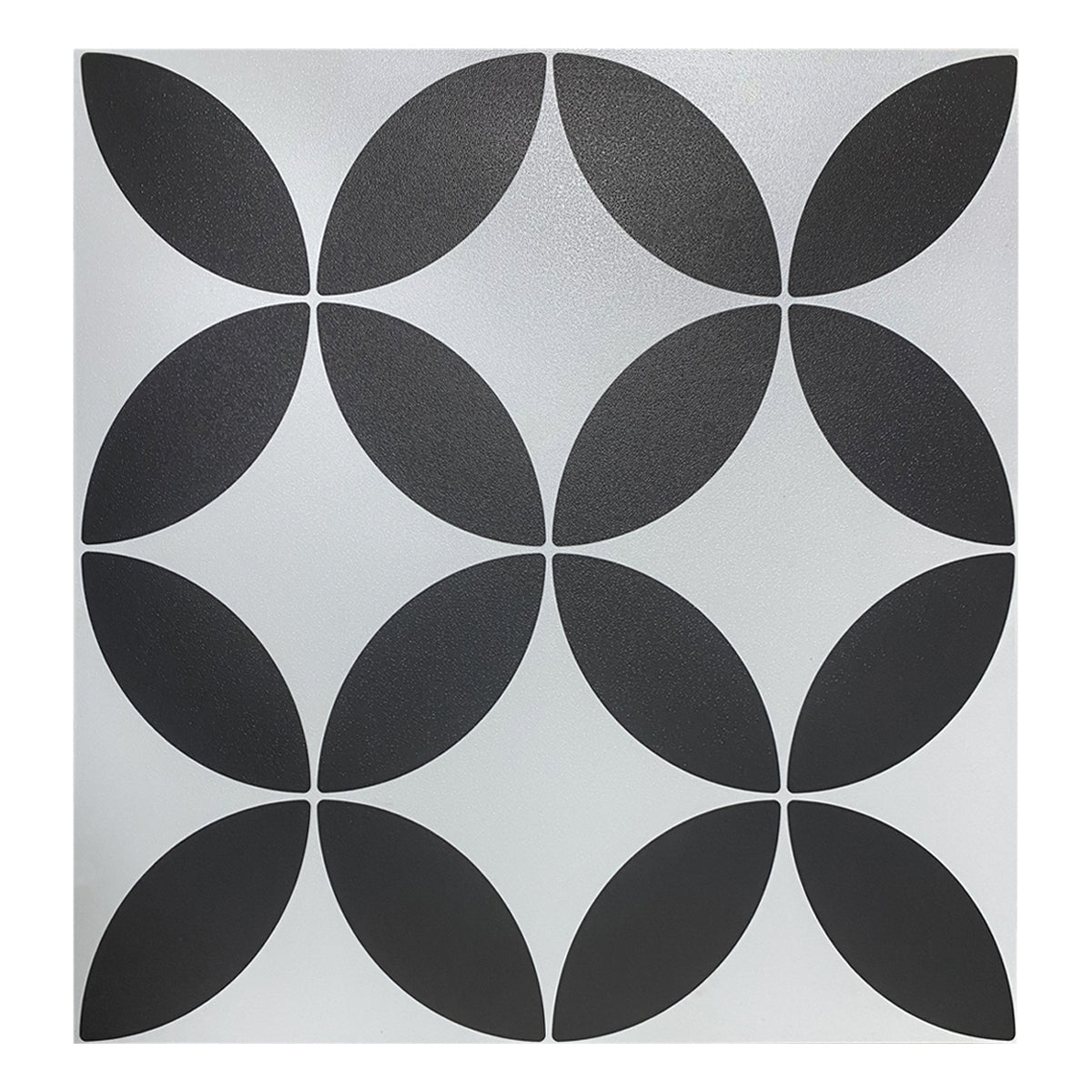 Vinyl Floor Stick on Tile - Black and White Star