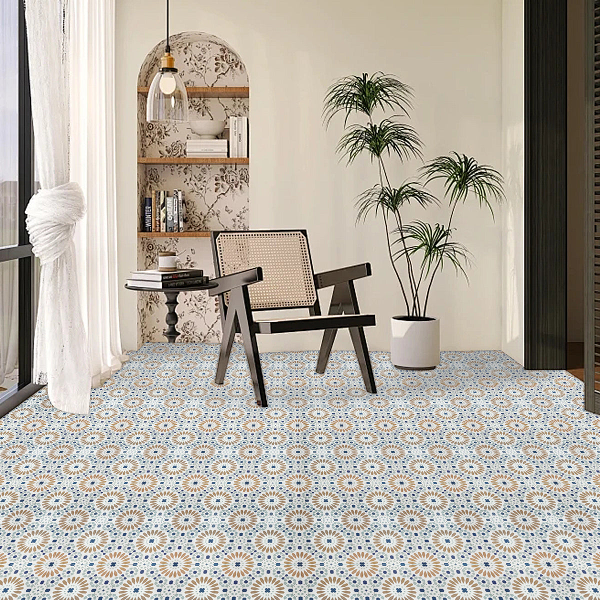 Vinyl Floor Stick on Tile - Mediterranean
