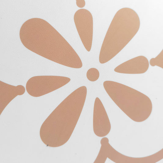 Vinyl Floor Stick on Tile - Pink Flower