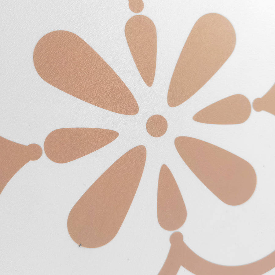Vinyl Floor Stick on Tile - Pink Flower