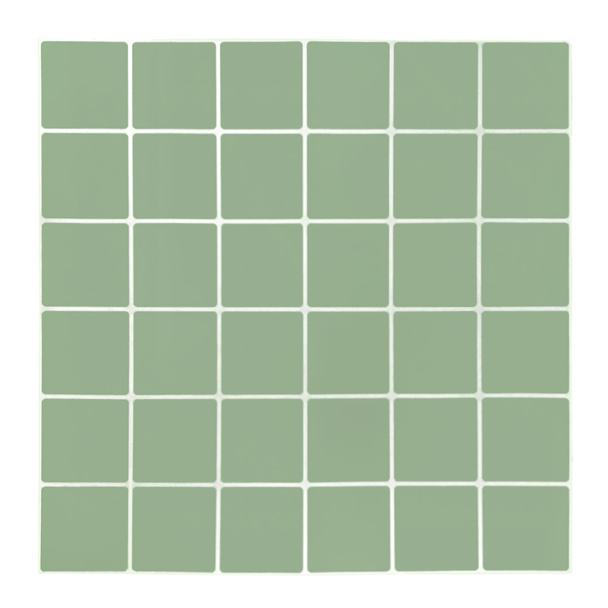 Square Stick on Tile - Matte Sage Green