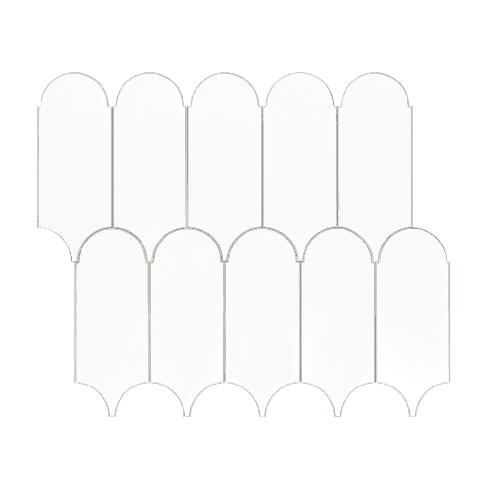 Feather Stick on Composite Tile - White - Stick on Tiles AustraliaStick on TileStick on Tiles Australia