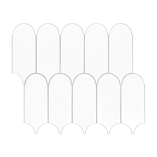 Feather Stick on Composite Tile - White - Stick on Tiles AustraliaStick on TileStick on Tiles Australia