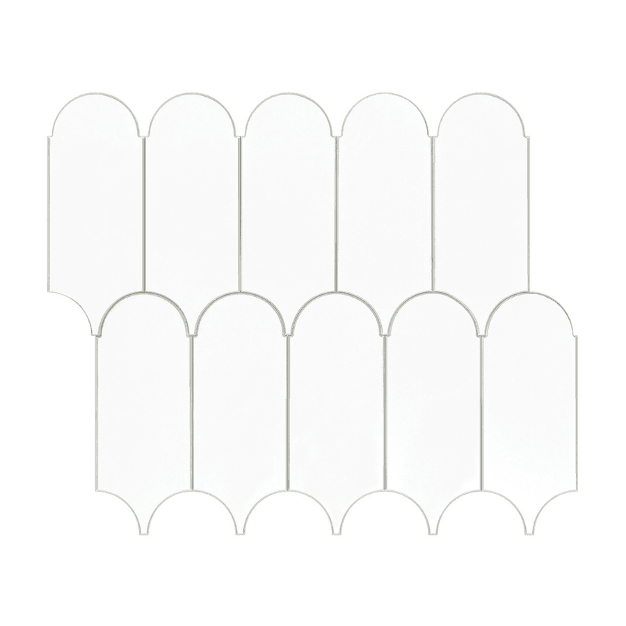 Feather Stick on Composite Tile - White - Stick on Tiles AustraliaStick on TileStick on Tiles Australia