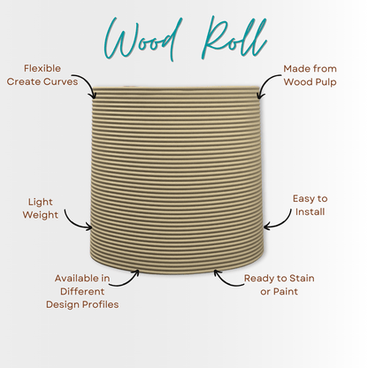 Flexible Wood Roll Panels - Demi Round - Stick on Tiles AustraliaStick on Tiles Australia