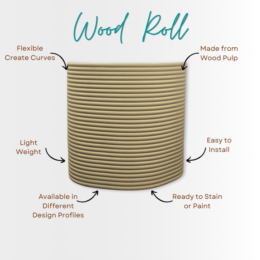 Flexible Wood Roll Panels - Large Demi Round - Stick on Tiles AustraliaStick on Tiles Australia