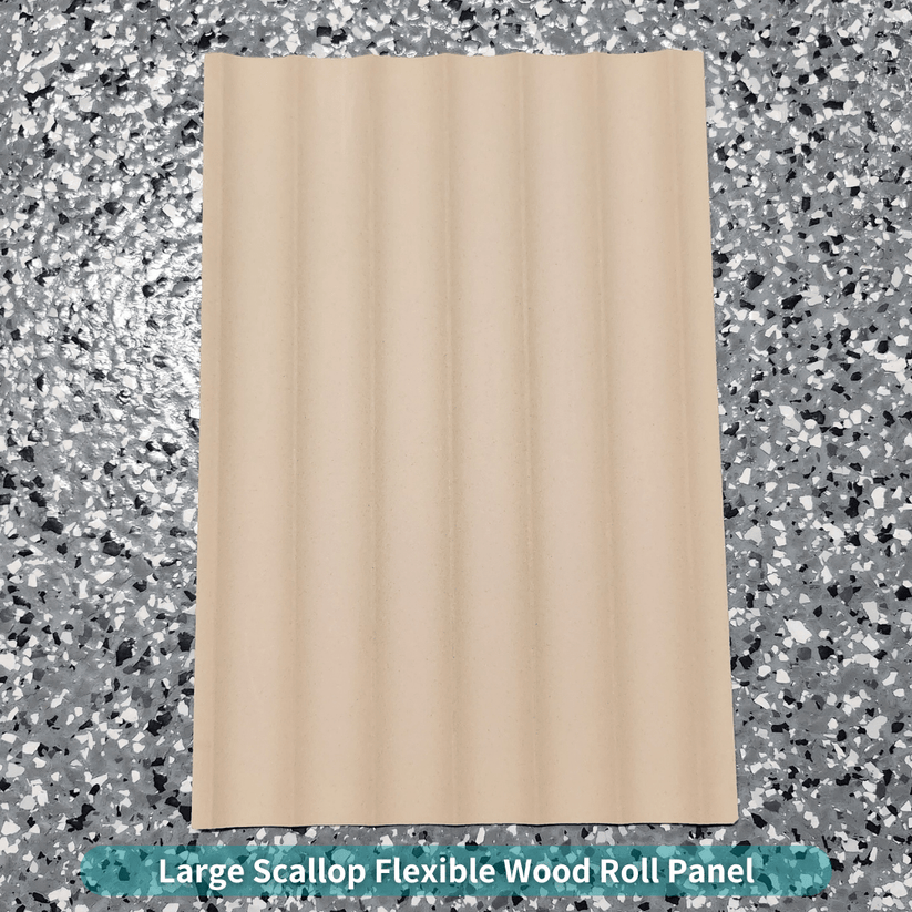 Flexible Wood Roll Panels - Large Scallop – Stick on Tiles Australia