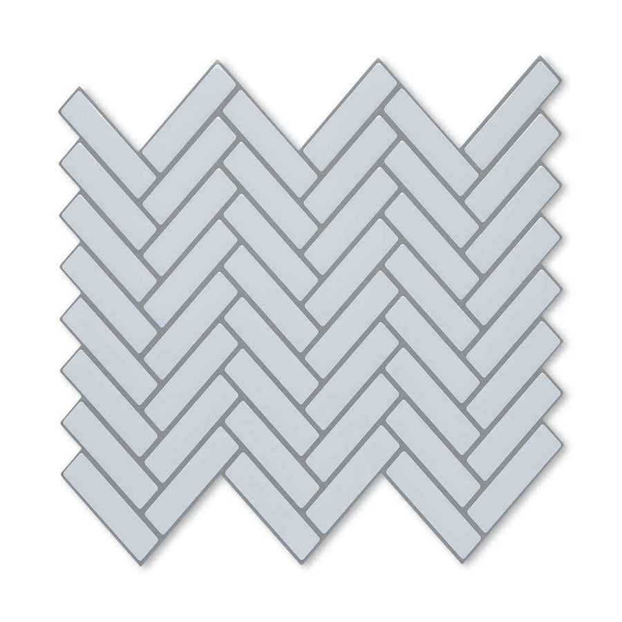 Herringbone Stick on Tile - White