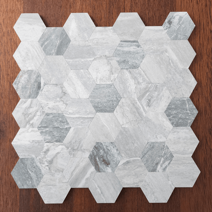 Hexagon Stick on Composite Tile - Stone - Stick on Tiles AustraliaStick on Tiles Australia