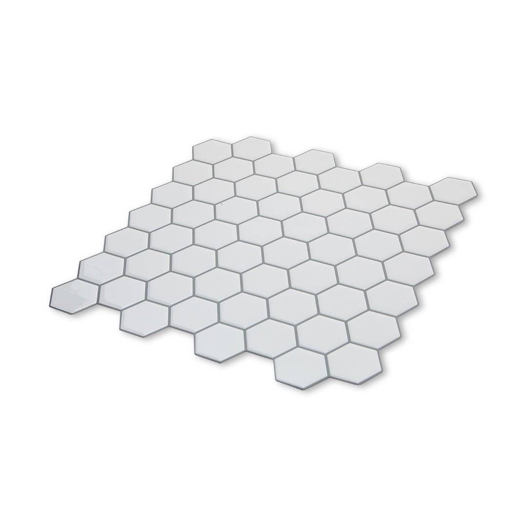 Hexagon Stick on Tile - White - Stick on Tiles AustraliaStick on Tiles Australia
