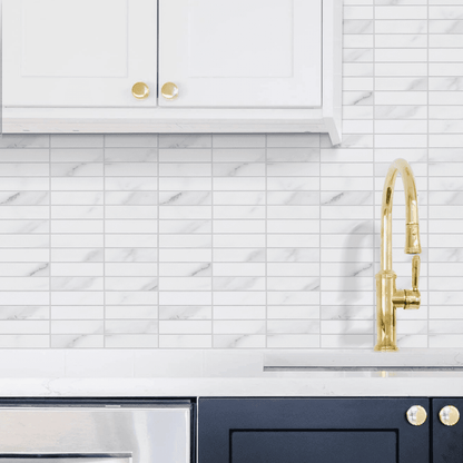 Kit Kat Stick on Composite Tile - Carrara Marble - Stick on Tiles AustraliaStick on Tiles Australia