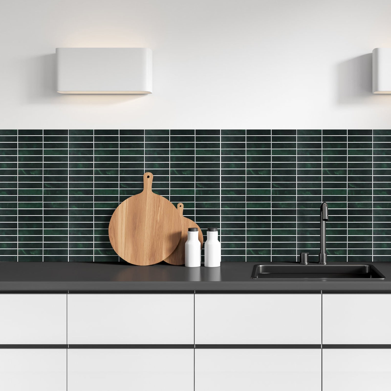 Kit Kat Stick on Composite Tile - Green Marble - Stick on Tiles AustraliaStick on Tiles Australia