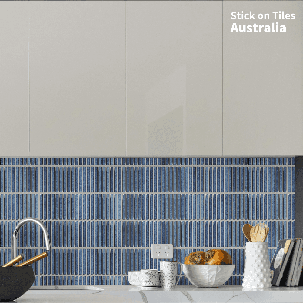 Kit Kat Stick on Tile - Antique Blue - Stick on Tiles AustraliaStick on Tiles Australia