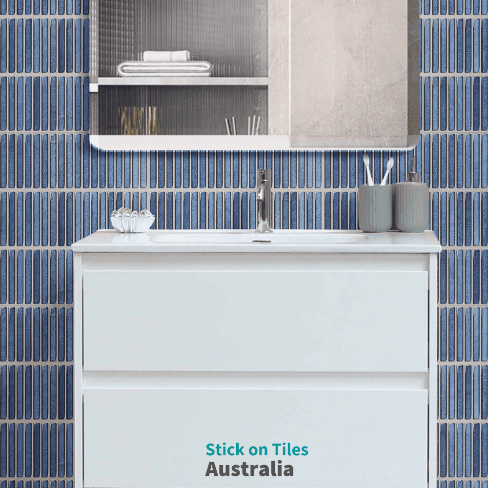 Kit Kat Stick on Tile - Antique Blue - Stick on Tiles AustraliaStick on Tiles Australia