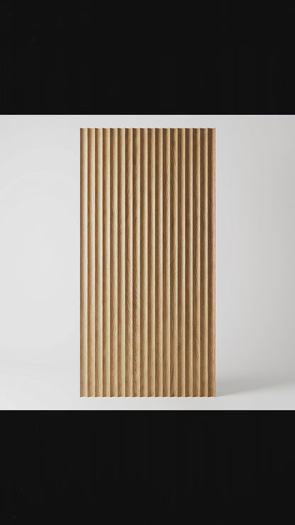 Scallop Timber Panels - Oak Grain