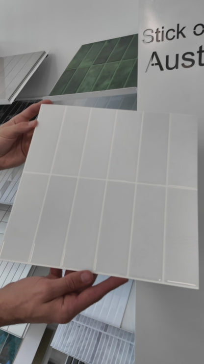 Large Kit Kat Stick on Tile - Off White