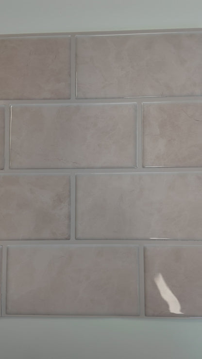 Subway Stick on Tile - Stone Marble