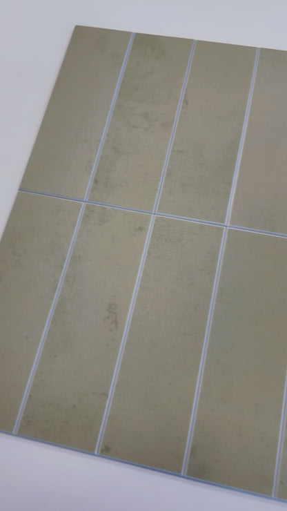 Large Kit Kat Stick on Composite Tile - Antique Matte Sage Green