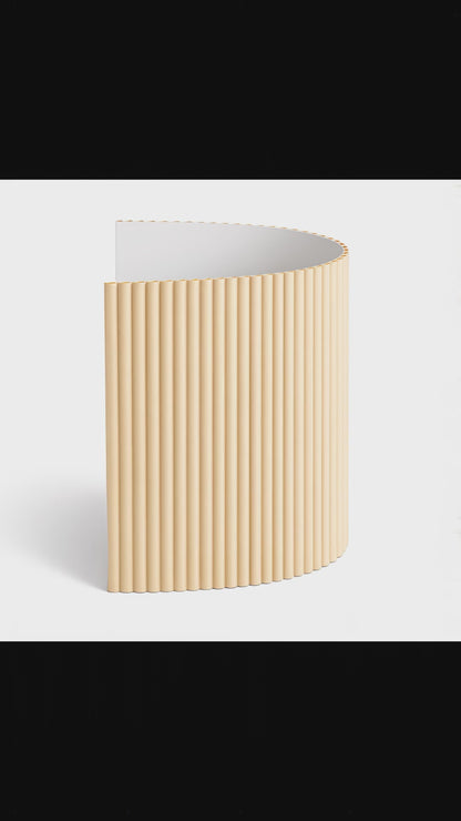 Flexible Wood Roll Panels -  Large Demi Round