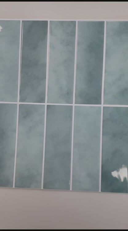 Large Kit Kat Stick on Tile - Dusty Blue