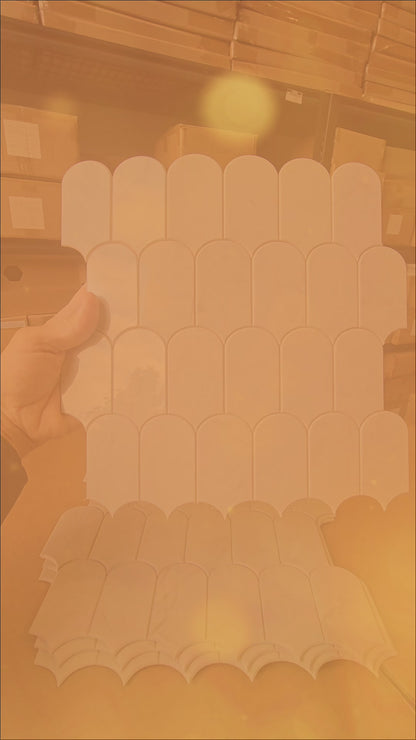 Feather Stick on Composite Tile - Gloss Marble