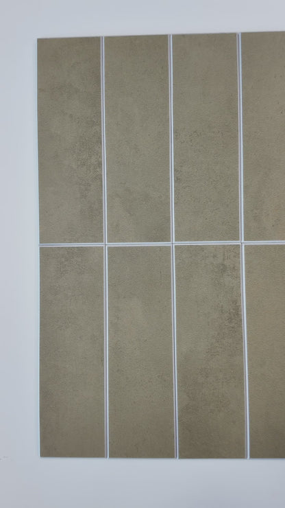 Large Kit Kat Stick on Composite Tile - Matte Olive Green