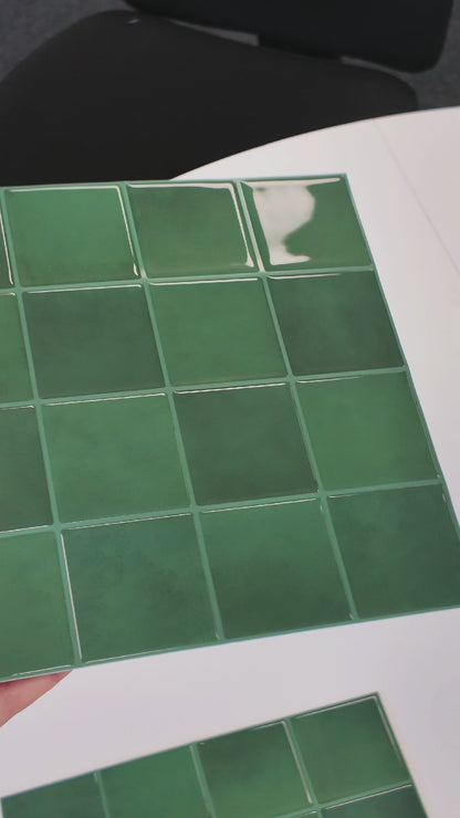 Square Stick on Tile - Dark Green