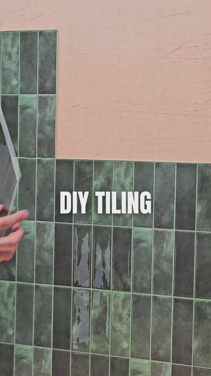 Large Kit Kat Stick on Tile - Dark Green