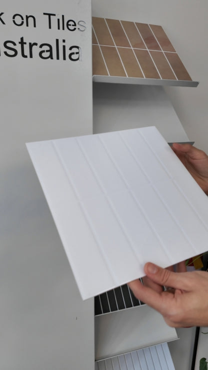 Large Kit Kat Stick on Tile - All White