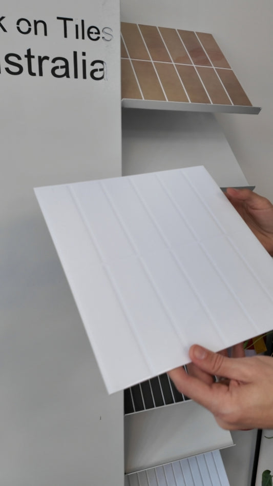 Large Kit Kat Stick on Tile - All White
